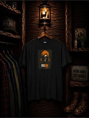 HMK Factory Sponsored Rider EUC Mens Medium T Shirt Black